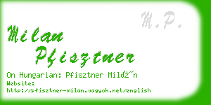 milan pfisztner business card